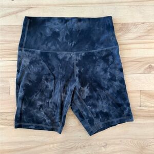 lululemon athletica Black Tie-Dye Bike Shorts
